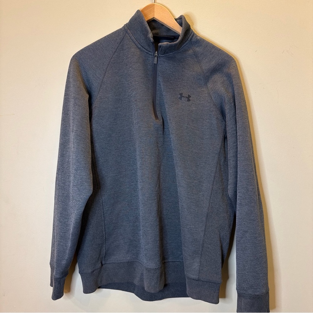 Under Armour Storm SweaterFleece 1/4 Zip Mens Large Gray ColdGear Pullover